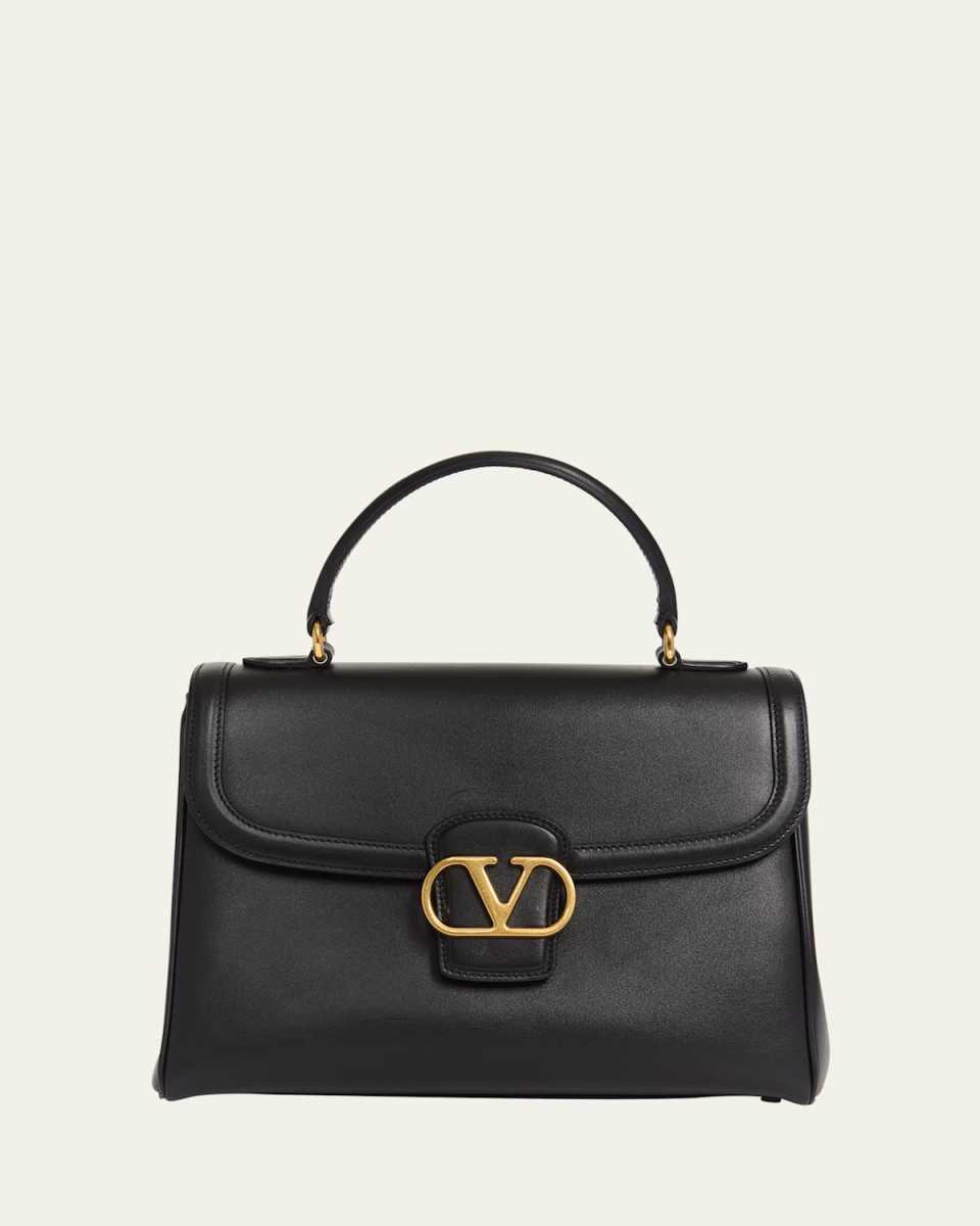 9 to 5 Flap Leather Top-Handle Bag